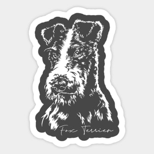 Fox Terrier dog Portrait Sticker